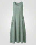 Vintage Plus Size Sleeveless Dress - Timeless Style