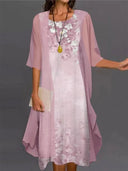 Chic Women's Dress in Breathable Fabric
