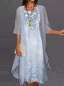 Chic Women's Dress in Breathable Fabric