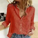 Chic Cotton Long-Sleeve Shirt for Women