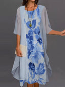 Chic Women's Dress in Breathable Fabric
