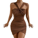 Chic Halter Asymmetrical Bodycon Dress