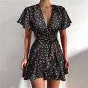 Charming Ruffle V-Neck Dress