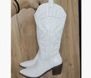 Joanna | Women's Knee-High Heeled Boots in Chic Material