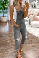 Chic Square Neck Denim Jumpsuit for Everyday Style
