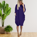 Chic Long Sleeve Pocket Dress for Effortless Style