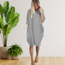 Chic Long Sleeve Pocket Dress for Effortless Style