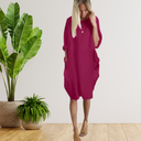Chic Long Sleeve Pocket Dress for Effortless Style
