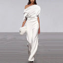 Chic Spring Jumpsuit with Single-Line Neckline