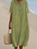 Chic Summer Midi Dress in Soft Fabric