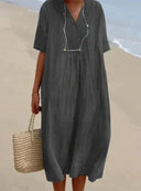 Chic Summer Midi Dress in Soft Fabric