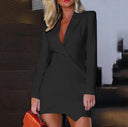 Chic Long Sleeve Blazer Dress