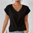 Women's V-Neck Short Sleeve Blouse