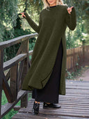 Chic Midi Dress with Stylish Side Slit