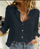 Sleek Women's Long-Sleeve Cotton Top