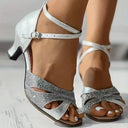 Glitter-Heeled Women’s Sandals for Stylish Steps