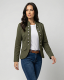 Chic Women's Blazer with Stand-Up Collar