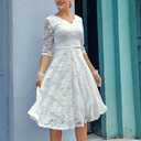 Chic 3/4 Sleeve Formal Dress