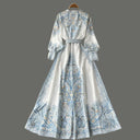 Floral A-Line Dress with Chic Belt