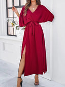 Chic Beige Wrap Dress for All Occasions