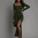 Elegant Velvet Evening Gown for Special Occasions
