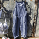 Vintage Striped Baggy Jumpsuit for Women