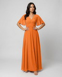 Chic V-Neck Chiffon Dress for Women