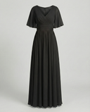 Chic V-Neck Chiffon Dress for Women