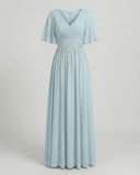 Chic V-Neck Chiffon Dress for Women