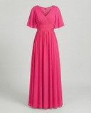 Chic V-Neck Chiffon Dress for Women