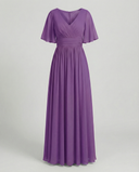 Chic V-Neck Chiffon Dress for Women