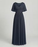 Chic V-Neck Chiffon Dress for Women