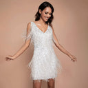 Chic V-Neck Women's Wrap Dress