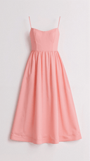 Ascot Style A-Line Midi Dress for Special Occasions