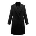 Chic Women's Double-Breasted Long Coat for Work and Events
