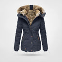 Women's Faux-Fur Hooded Puffer Jacket - Insulated for Cold Weather