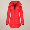 Women's Hooded Long Puffer Jacket for Winter Adventures