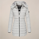 Women's Hooded Long Puffer Jacket for Winter Adventures