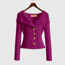 Women's Off-Shoulder Knit Sweater for Chic Events