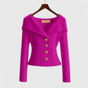Women's Off-Shoulder Knit Sweater for Chic Events