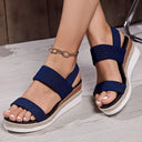 Chic Women’s Platform Sandals with Stretch Straps for Everyday Wear