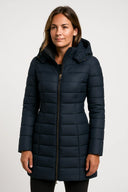 Women's Quilted Hooded Puffer Jacket for Outdoor Wear