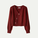 Chic Women's V-Neck Knit Cardigan for Any Occasion