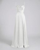 Flowing Silk Maxi Dress for Women