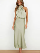 Chic Halter Long Evening Gown