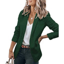 Chic Women's Solid Color Blazer Jacket
