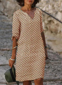 Chic Bohemian Dress with Unique Pattern
