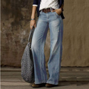 Chic Wide Leg Denim Trousers for All Events