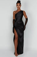 Chic One-Shoulder Slit Dress for All Occasions