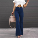 Chic High-Waisted Corduroy Wide-Leg Trousers